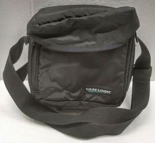 Vintage Case Logic Black Padded Case Bag Holder For Portable Walkman Cd Player