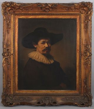 19thC Antique HERMAN DOOMER Portrait Oil Painting after Rembrandt Old Master NR 2