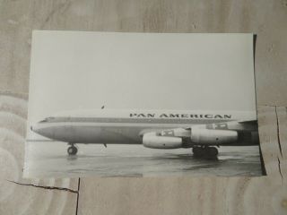 Pan Am Pan American Airlines Boeing 707 In Zaventem 1958 Postcard Gevaert Photo3