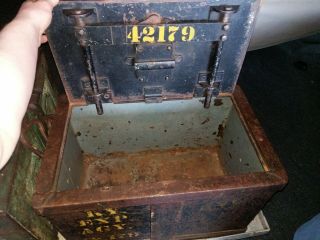 Antique Railway Express Agency Bullion Lockbox Authentic Stagecoach Strongbox 3