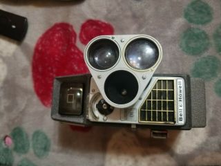 Vintage Bell & Howell 8mm Electric Eye Movie Camera W/triple Turret,  Lens Cover