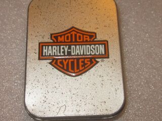 Vintage Zippo F Xv Hard Rock Cafe Cigarette Lighter W/harley Davidson Tin