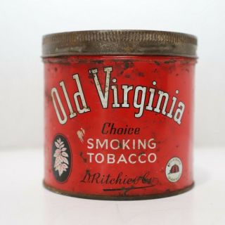 Vintage Old Virginia Smoking Tobacco Tin (empty)
