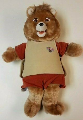 Vintage Teddy Ruxpin Talking Teddy Bear 1985 - Partially