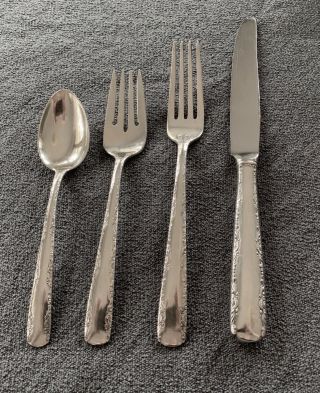 Gorham Camellia Sterling Silver Flatware Lunch Place Setting 4 Pc.