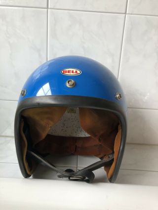 Rare Vintage Toptex Motorcycle Racing R - T Bell Helmet 7 3/4