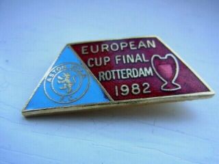 Aston Villa 1982 European Cup Final Rotterdam Vintage Football Badge