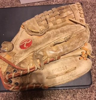 Vintage Rawlings Rbg36 12.  5 " Baseball Glove Rht Leather " Jose Canseco " Model