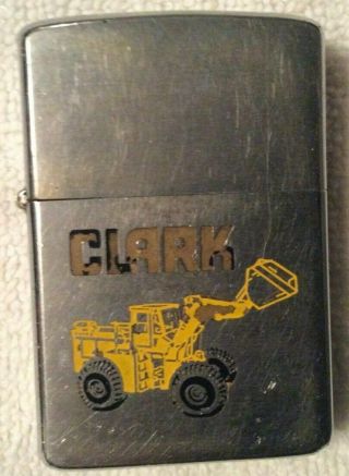 1980 Zippo Lighter Clark Advertising Equipment Loader Construction