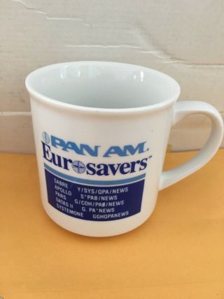 Fly Pan Am Airlines Coffee Mug Vintage