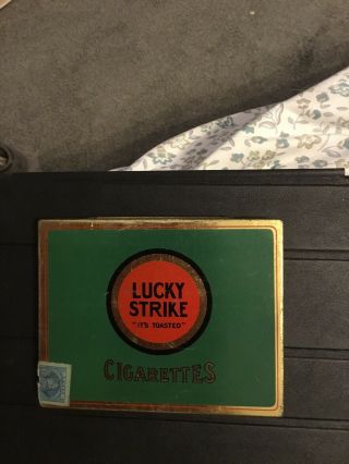 Vintage Lucky Strike Cigarette Tin Case It 