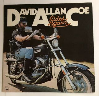 David Allan Coe Rides Again Lp Record Vintage Harley Interest
