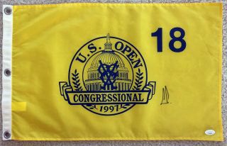 Ernie Els Signed Autographed 1997 Us Open Pin Flag,  Congressional,  Jsa