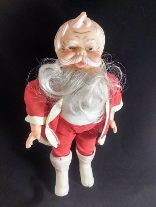 Vintage Christmas Santa Claus Doll 9.  5 " Celluloid Plastic Felt Old Saint Nick.