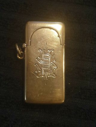 Antique Gold Sovereign Coin Holder/vesta Case 18ct C1880s Rd 370462.