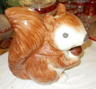 Vintage Brown & White Ceramic Squirrel Cookie Jar 10 " Better Homes12.  00