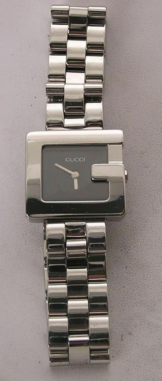 Rare Vintage Stainless Steel Gucci Guccissimo 3600 L " G " Bezel Women 