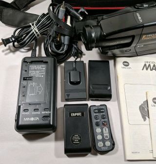 Vintage Hi8 Minolta Master 8 - 778 Camcorder Hi 8 Tape Recorder to VCR Camera READ 3