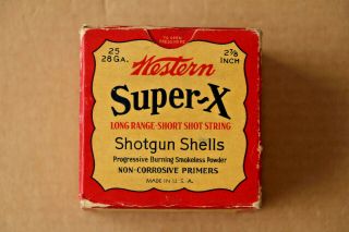 Western - X 28 Gauge 2 - 7/8 Inch Maximum Load Empty Shotgun Shell Box