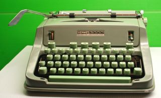 Vintage Hermes Switzerland 3000 Portable Typewriter