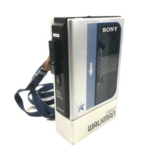 Vintage Sony Walkman Wm - 8 Personal Cassette Stereo Player W/ Strap -