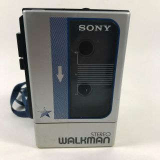 Vintage SONY WALKMAN WM - 8 Personal Cassette Stereo Player W/ Strap - 3