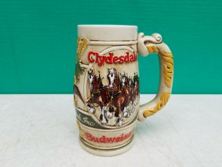 Vintage 1981 Anheuser Busch Budweiser Clydesdale Beer Stein Mug