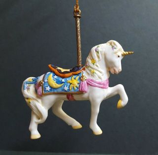 1989 Lenox Unicorn Carousel Ornament Christmas Tree Animal Holiday Vintage