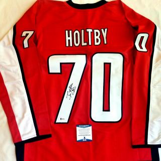 Braden Holtby Washington Capitals Signed Autograph Jersey Beckett Authenticated