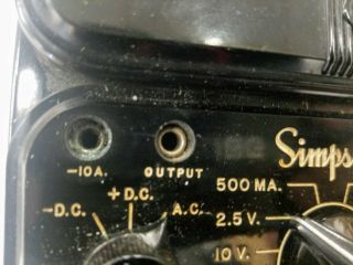 Vintage Simpson 260 Series 3 Multi - Meter with Leads 3