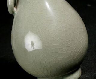 RARE CHINESE SONG LONGQUAN CELADON CRACKLE GLAZED VASE 3