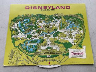 Disneyland Dial Guide Park Map Mechanical 1970/72 Vintage Oriignal