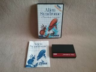 Vintage 1988 Sega Master System Sms Game Alien Syndrome Complete