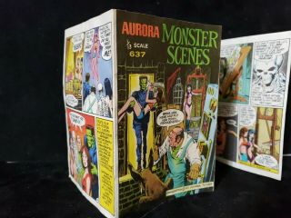 1971 Aurora Monster Scenes Hanging Cage Comic Neal Adams Art Vintage
