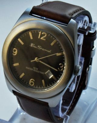Ben Sherman Mens Vintage Quartz Wrist Watch With Leather Strap