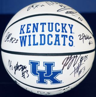 2018 - 19 Kentucky Wildcats Team Signed Autographed Logo Basketball Bbn