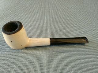 Vintage White Kaywoodie White Briar Tobacco Pipe 07,  6 Inches Long Apple Shaped