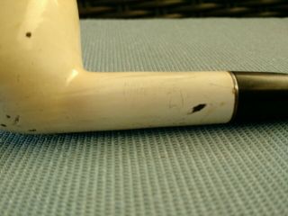 Vintage White Kaywoodie White Briar Tobacco Pipe 07,  6 inches long Apple shaped 2