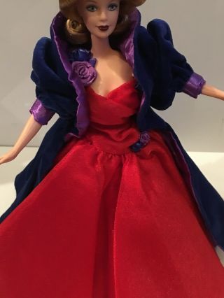 VTG STYLE Barbie Clone VELVET & SATIN Dress BALL GOWN EXQUISITE RED PURPLE BLUE 2