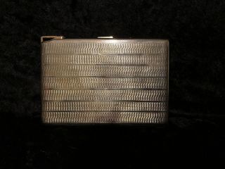 Vintage Colibri Japan Silver Tone Metal Cigarette Case With Lighter