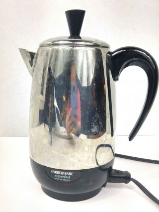 Vintage Farberware Superfast Fully Automatic Electric Percolator Fcp 8 Cup