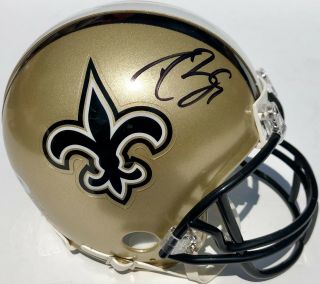 Drew Brees 9 Signed Orleans Saints Mini Football Helmet Psa/dna Bowl