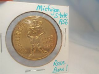 Vintage 1956 Michigan State Football Rose Bowl Coin Santa Fe Railroad