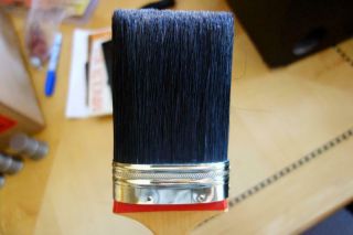 Vintage HANLON & GOODMAN / GOLD CREST JERRY - 3 3” Paint Brush w/sleeve - EX Cond 3