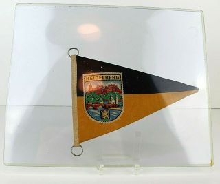 Vintage Heidelberg Germany German Pennant Flag 1960 