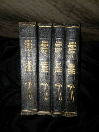 Vintage Audels Carpenters And Builders Guide Volumes 1 - 4 [hardcover] [1947 - 48]