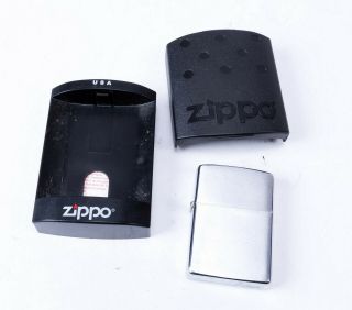 Vintage Silver Zippo Windproof Lighter And Case