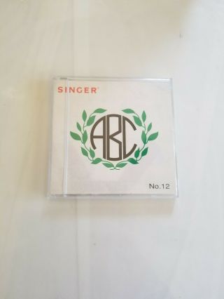 Vintage Singer Embroidery Design Card 12 Abc