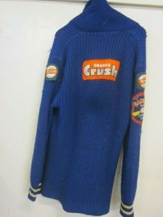 Vintage Curling Sweater Canora Sk Curling Club Orange Crush Sponsorship Crests