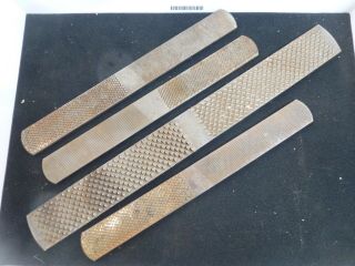 4) Vintage Heller Wood Rasps / Files /farrier